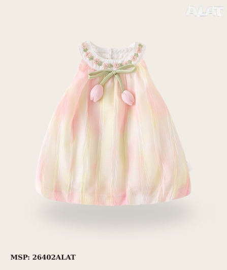 SIÊU SALE THÁNG 9 Váy Tơ Tulip Ombre Hồng Nắng – Mã SP: 26402ALAT