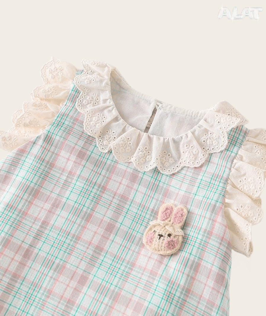 Váy Xòe Caro Thỏ Hồng Đáng Yêu – Mã SP: 26401ALAT Váy Xòe Caro Thỏ Hồng Đáng Yêu – Mã SP: 26401ALAT - Ảnh 3